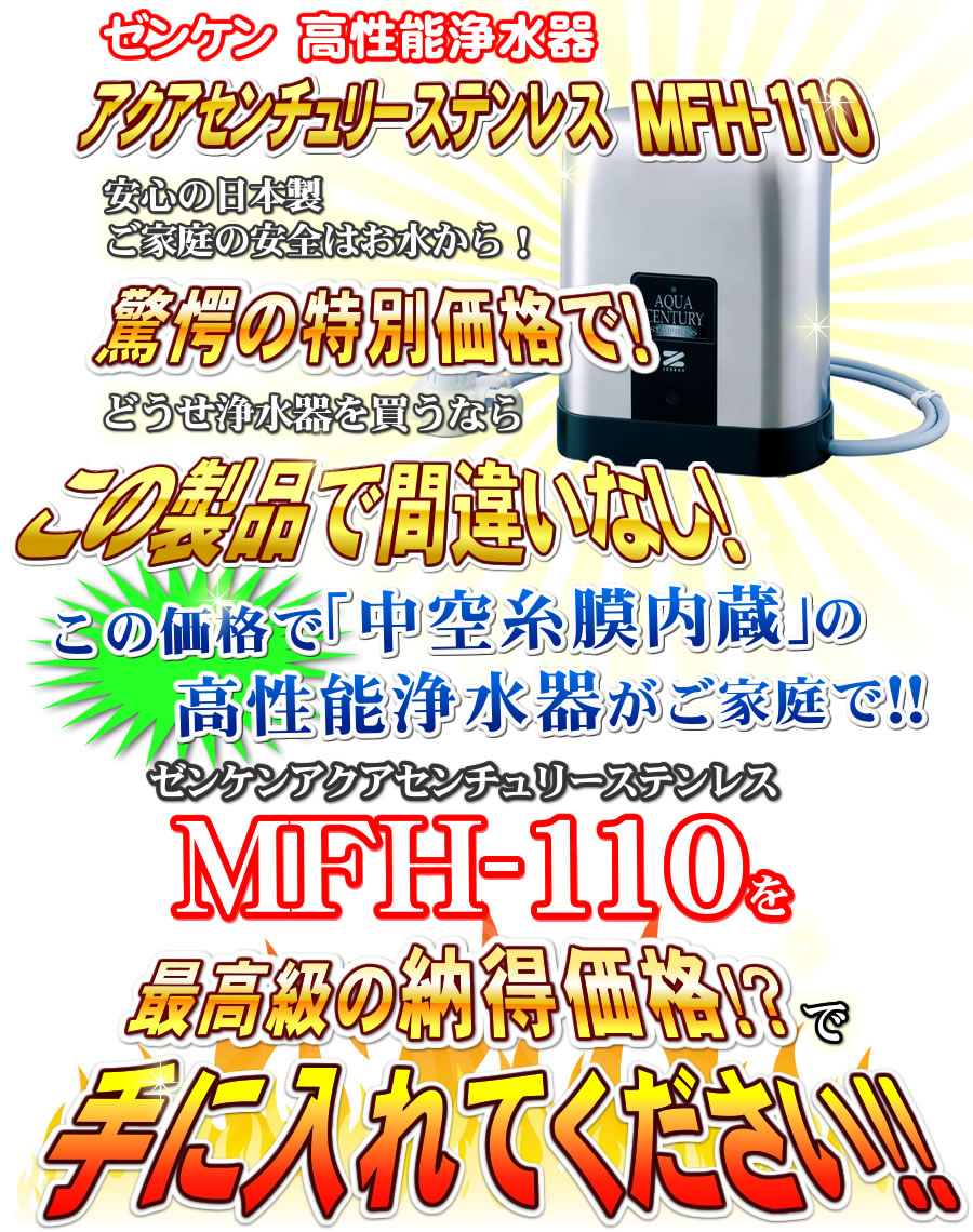 ゼンケン アクアセンチュリーステンレスMFH-110で間違いなし