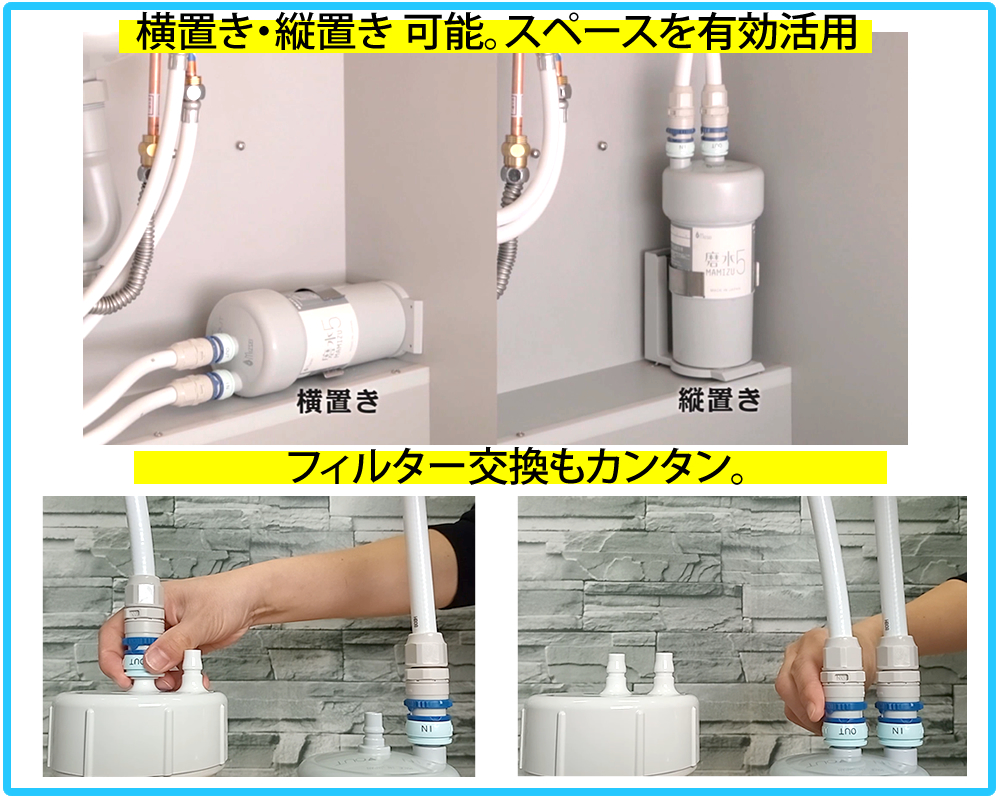 お取替えも簡単　PFOS PFAS 除去可能