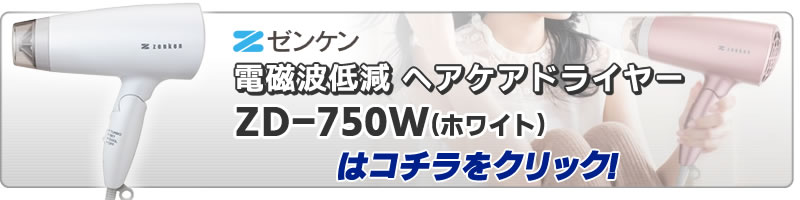 電磁場低減ヘアケアドライヤーホワイト